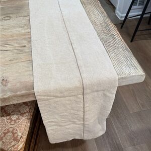 West Elm Cream Table Runner 14 x 90